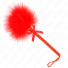Kink - Baguette En Corde De Nylon Avec Plumes Chatouillantes Et Noeud Rouge 25 Cm
